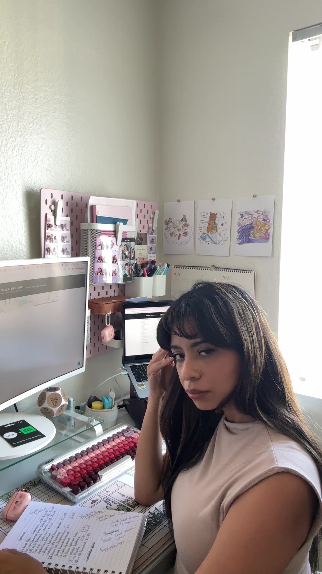 Focused Young Woman Studying