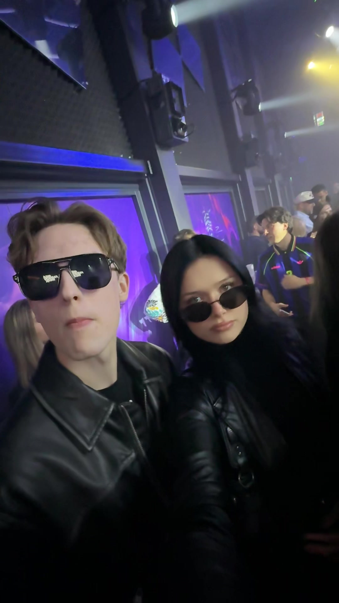 Clubbing with Friends Amidst Neon Lights
