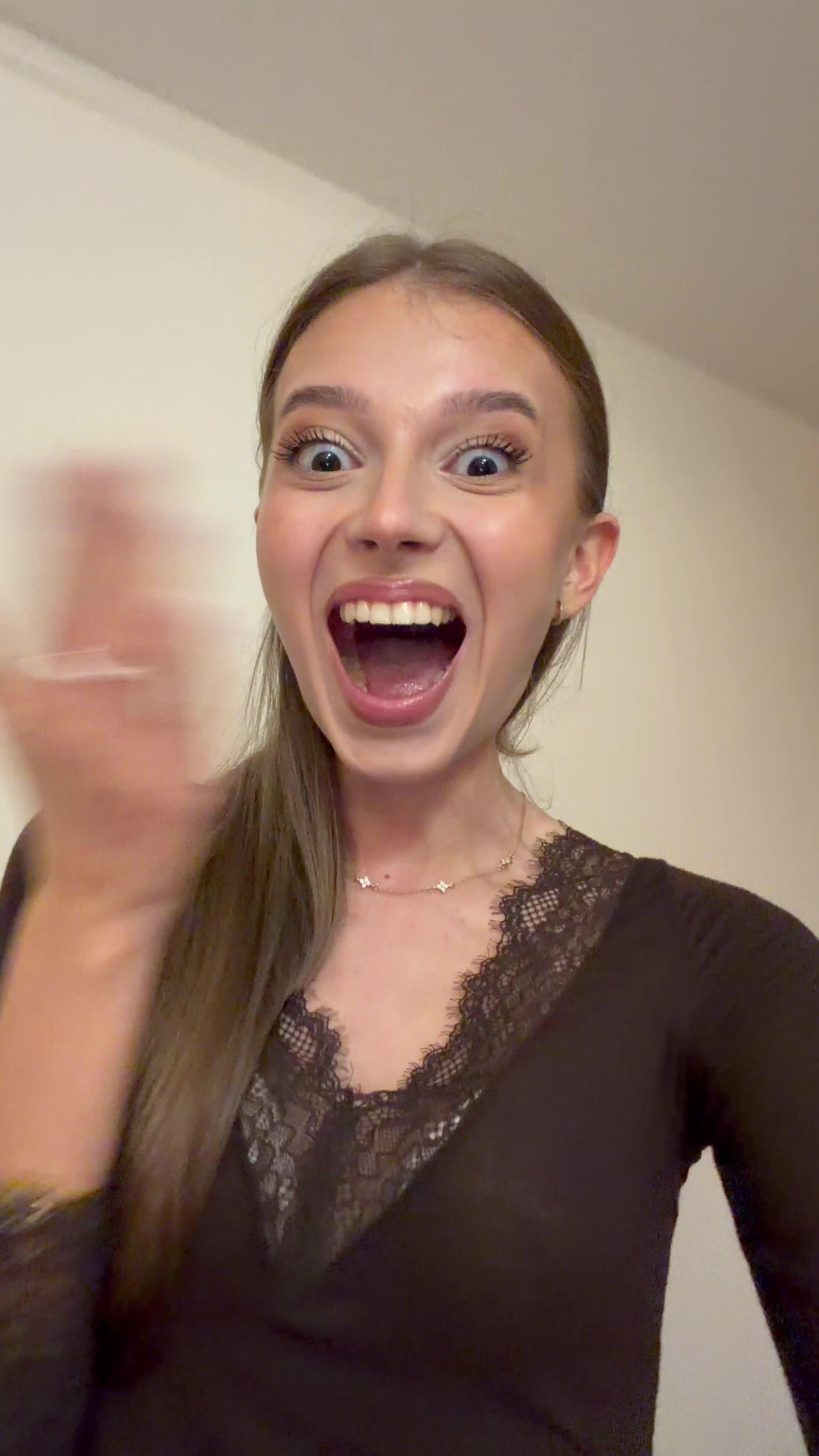 Woman Expressing Shock and Genuine Surprise